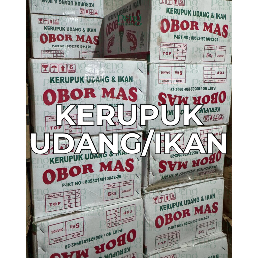 

OBOR MAS Kerupuk Udang Warna Orange (5kg)