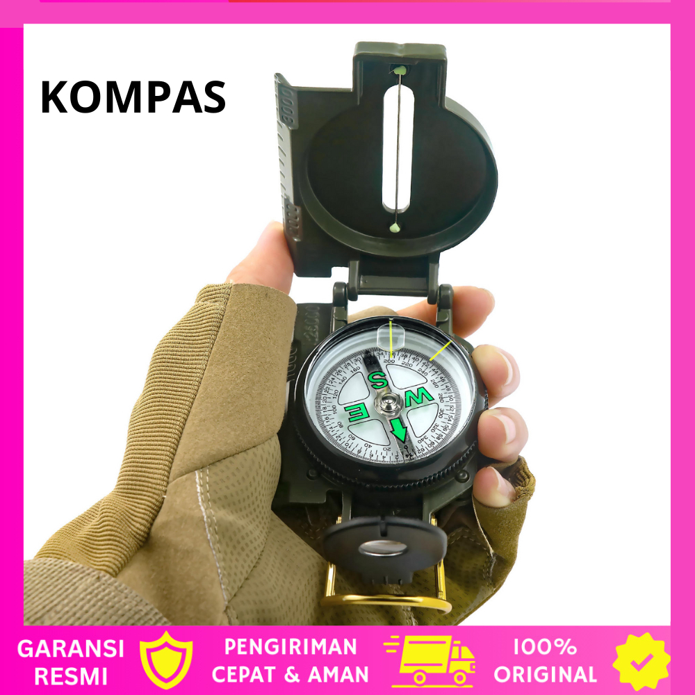 Kompas Bidik Prisma Outdoor kompas Lipat Navigasi Camping Survival Kompas Lensa / Compass Lensatic