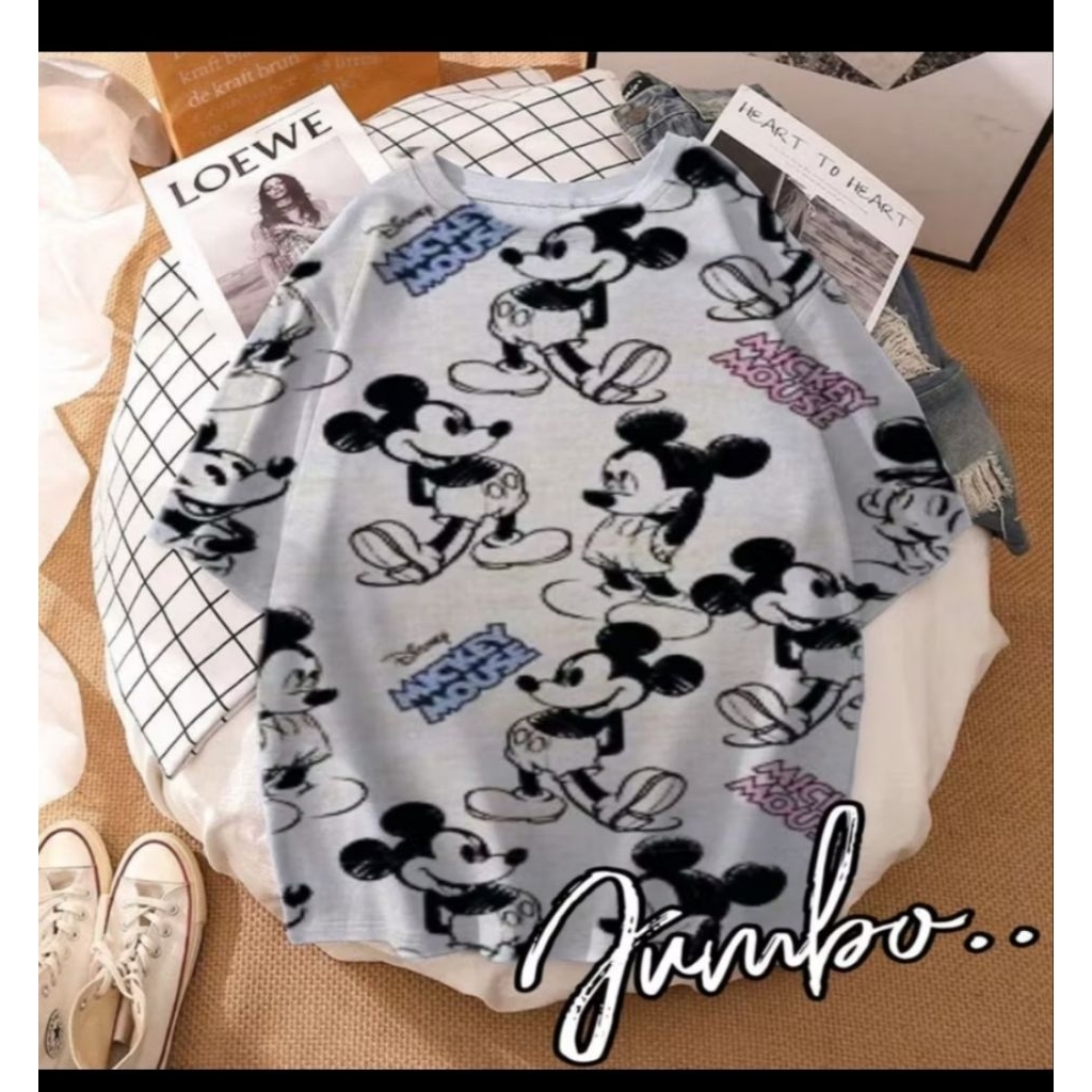 Kaos mickey mouse jumbo baju mickey mouse big size kaos wanita jumbo karakter mickey mouse