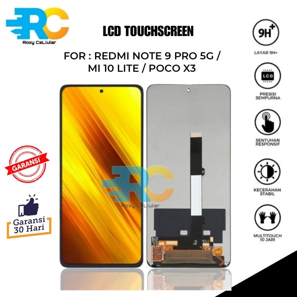 Lcd Touchscreen Xiaomi Redmi Not 9 Pro 5G / Mi 10 Lite / Poco X-3 Original Inc