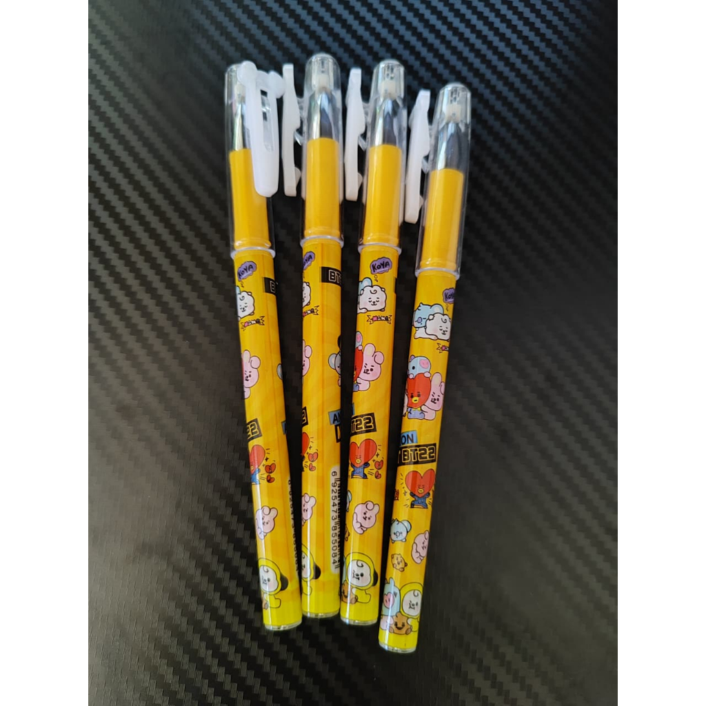 

pena pulpen gel 0.5 mm gambar bt21 army