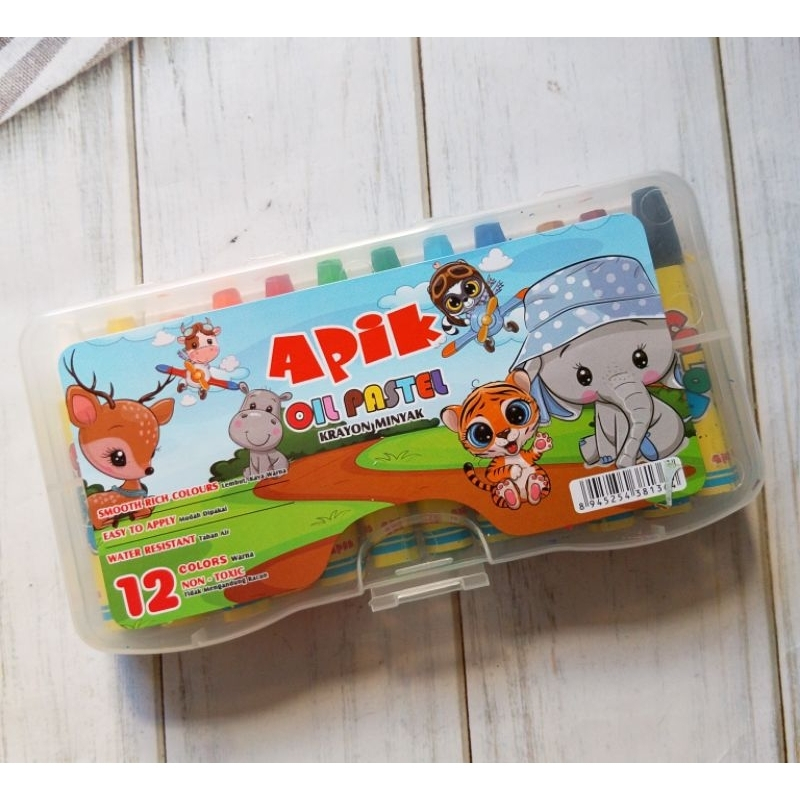 

Crayon/krayon Oil Pastel 12 Warna Merk Apik