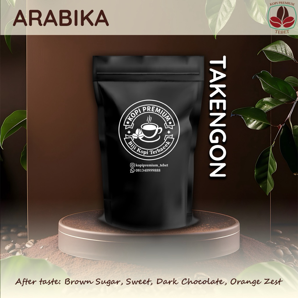 

Biji Kopi Arabika Takengon 100g / 250g / 500g - Kopi Premium Tebet - Fresh Roasted