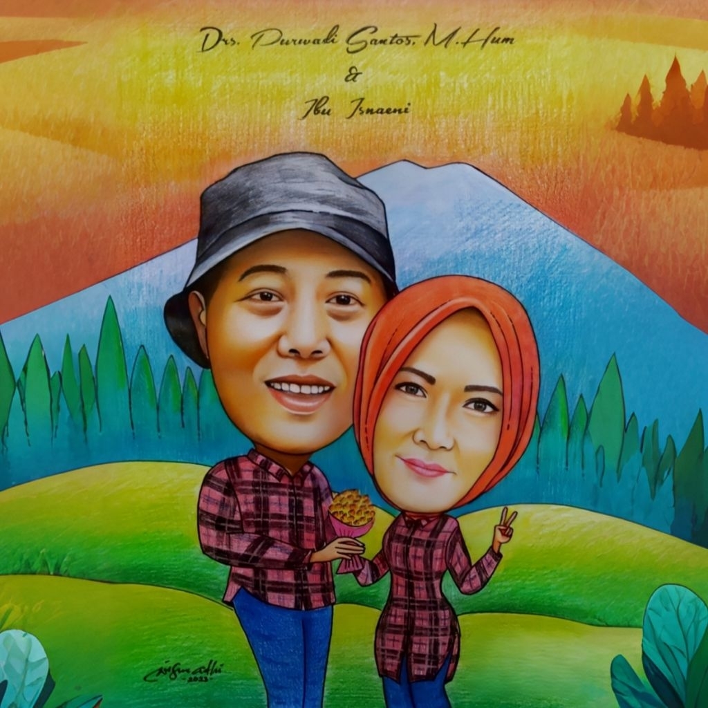 

Jasa lukis sketsa wajah karikatur / sketsa karikatur / lukisan wajah karikatur / media : pencil on paper 8R/12R