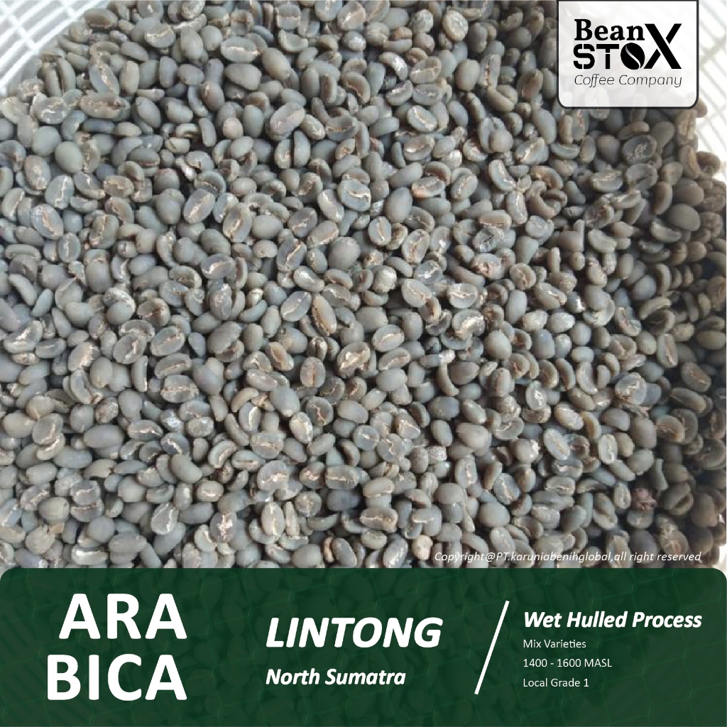 

Biji Kopi Green Bean Beanstox Arabica Sumatra Lintong Washed
