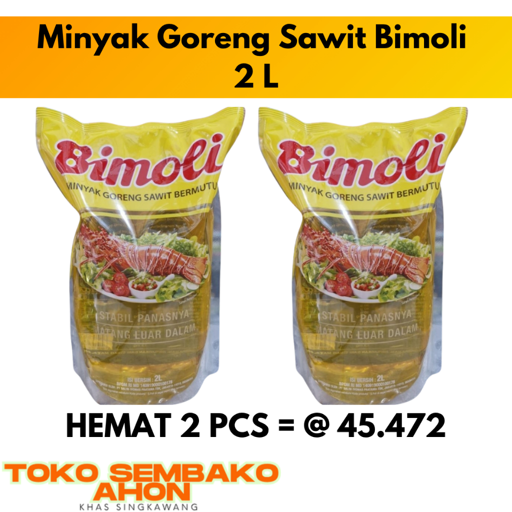 

Minyak Goreng Sawit Bimoli 2 Liter | Minyak Goreng Bimoli 2L | Minyak Goreng Botol Bimoli