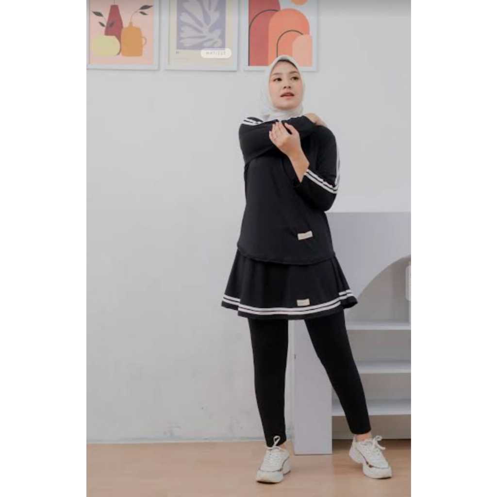Setelan baju olahraga legging wanita muslim - Set zumba yoga tenis olahraga