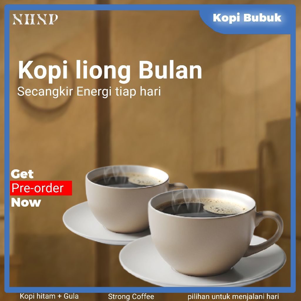 

Liong Bulan, Kopi hitam + Gula 20 sachet 360g