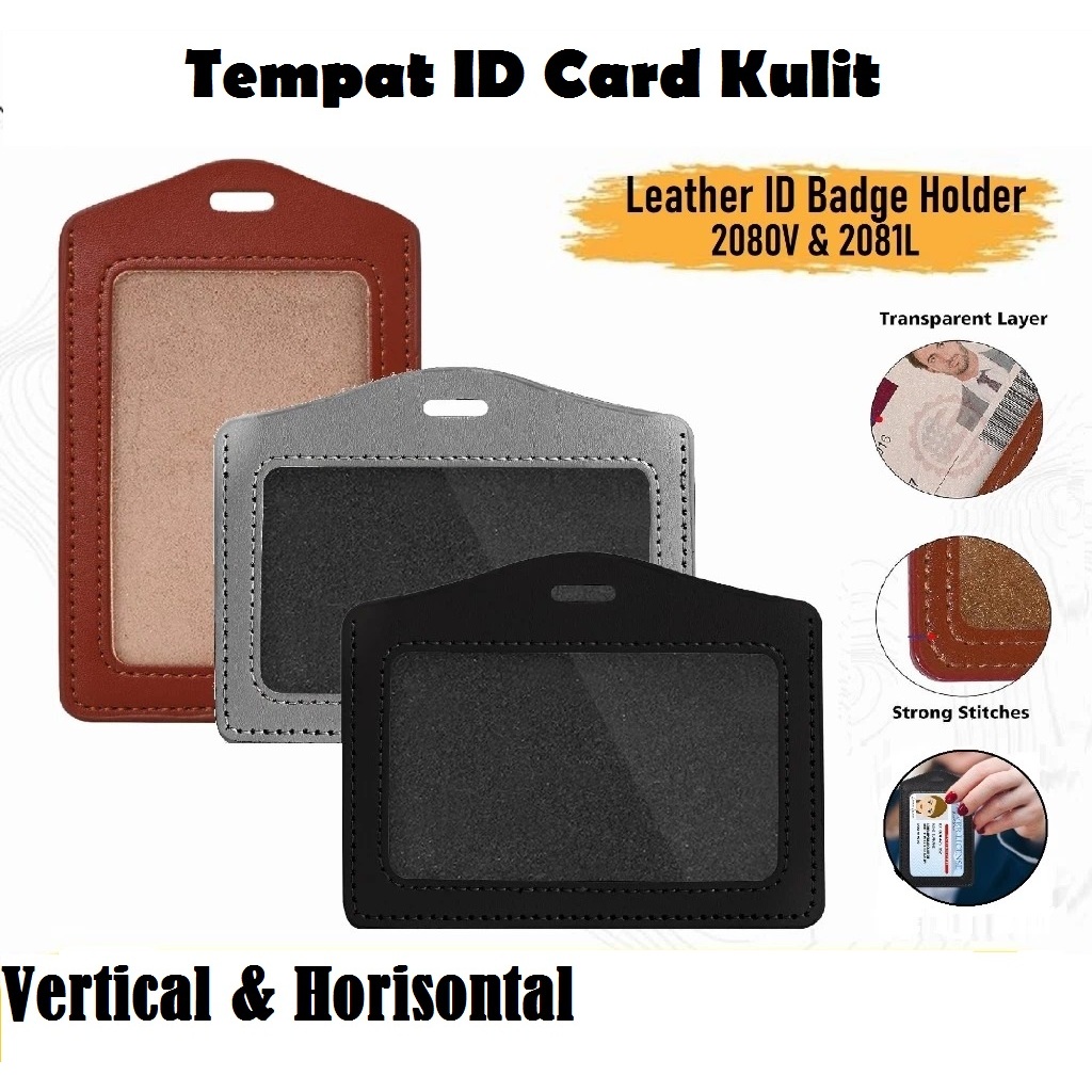 

ID Card Holder Kulit - Name Tag & Card Case for ID Card Plate