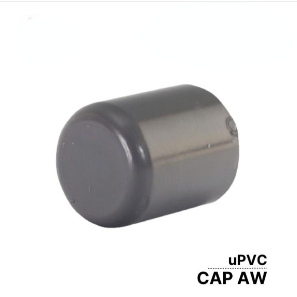 Dop PVC AW 3/4 inch Cap PVC AW 3/4" End Cap PVC JIS 3/4 inch Tutup Pipa PVC Abu-Abu Paralon 3/4 inch