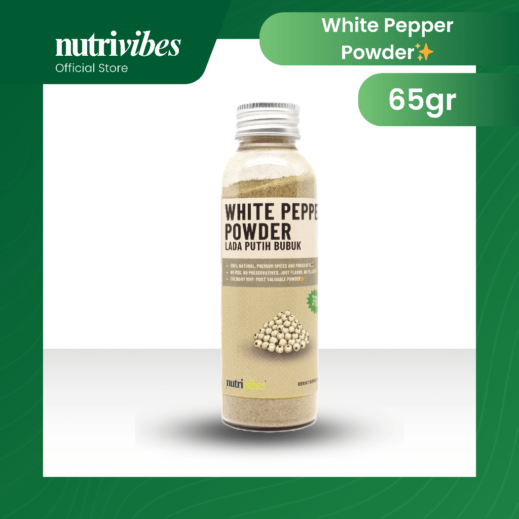 

Lada Putih Bubuk / White Pepper Powder 65gr - Nutrivibes