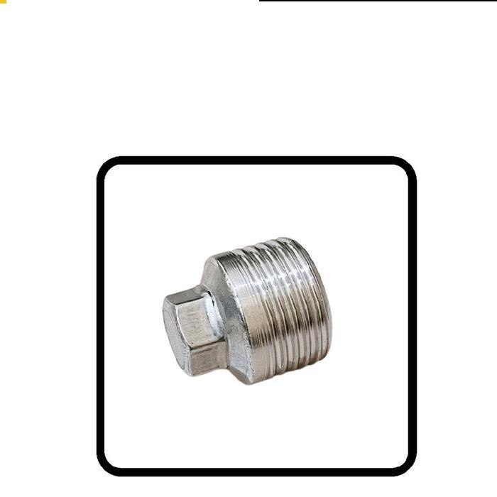 tutup drat luar 1/2" stainless end plug dop pipa penutup kran