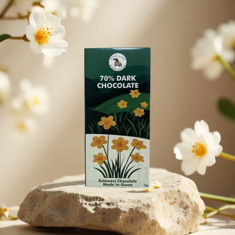 

Koko Luay 70% Dark Chocolate Bar/Coklat Hitam Premium/Cokelat Batang Asli