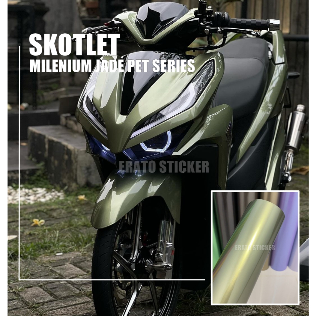 Skotlet stiker motor milenium jade skotlet milenium jade premium stiker milenium jade sktolet pet