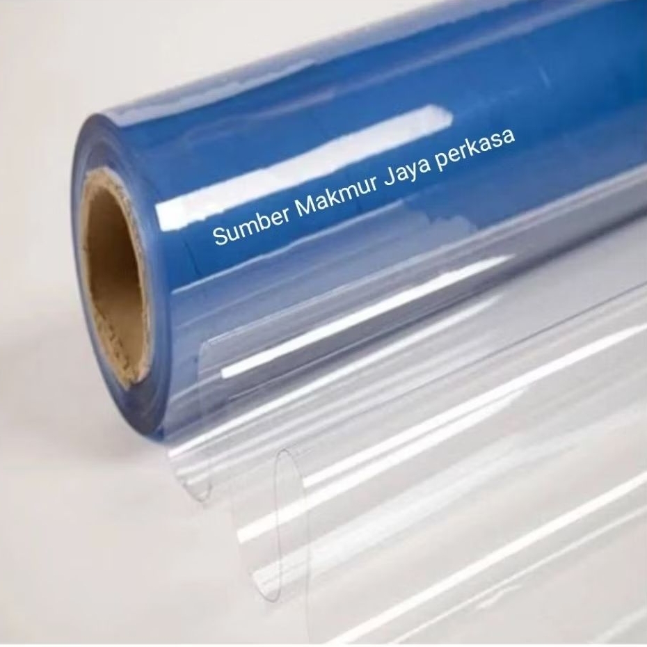 Taplak Meja / Alas meja pvc Trasparan 0,5mm x 120cm x 40 meter