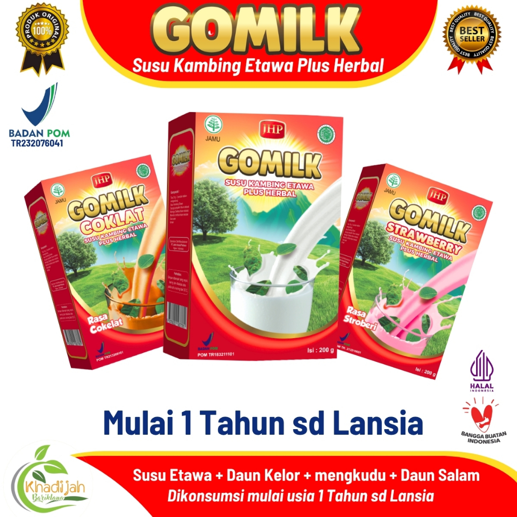 

GOMILK 200 GR Susu Kambing Etawa Plus Herbal 100% Original