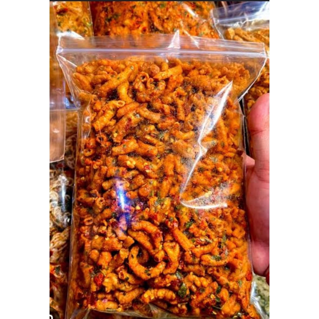 

Usus Crispy pedas bojot Daun jeruk 1kg