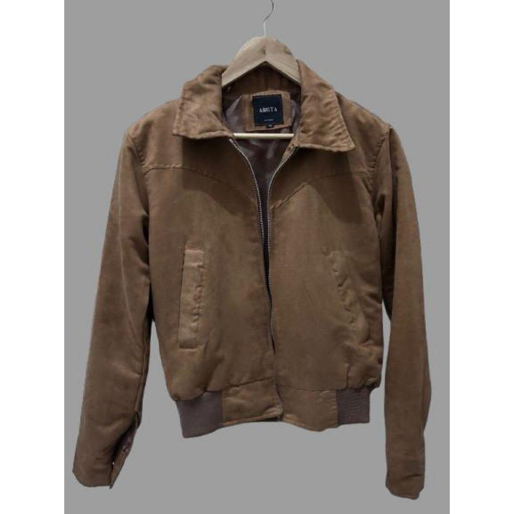 PRELOVED-JAKET BOMBER SUEDE