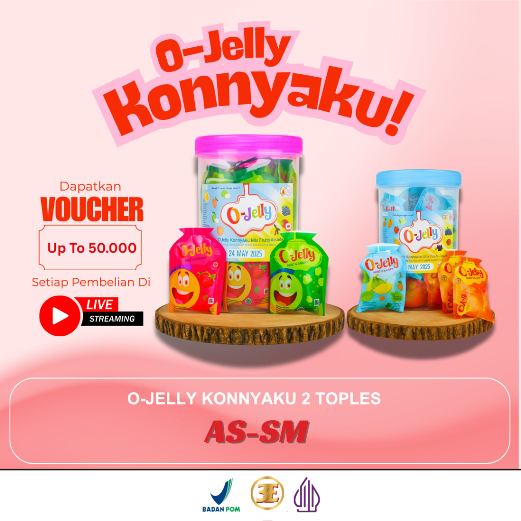 

Bundling Hemat O Jelly/Jeli/Ager Rasa Buah/Harga 2 Toples