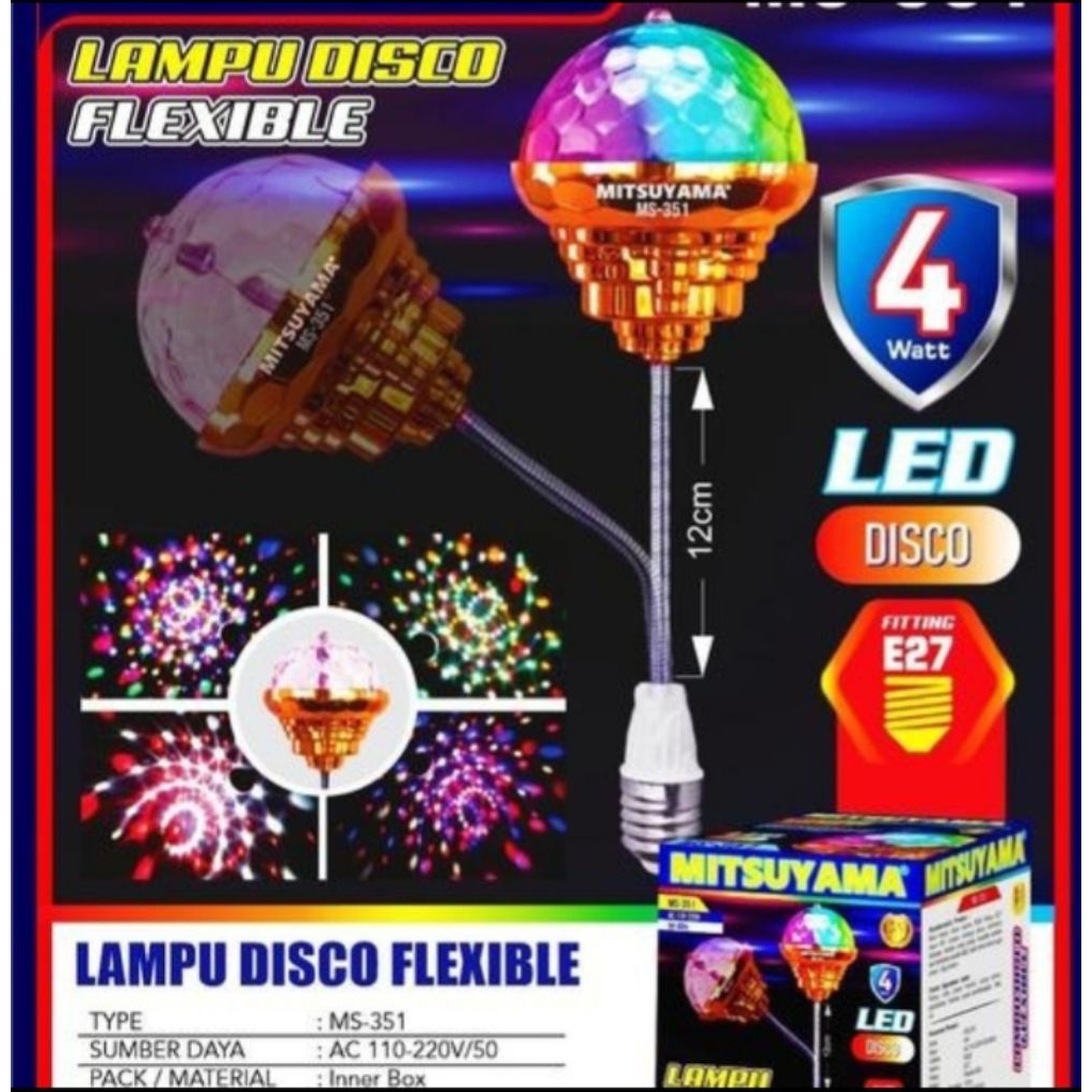 STARLUX Lampu Disco Putar Tri Color / LED Disco Warna Warni TOP***