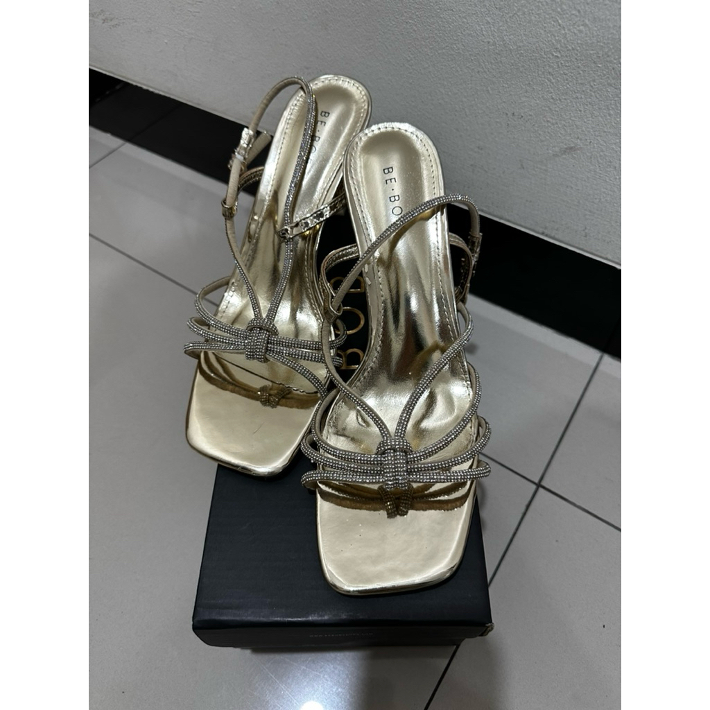 PRELOVED BE BOB Starla High Heel Gold 8 cm