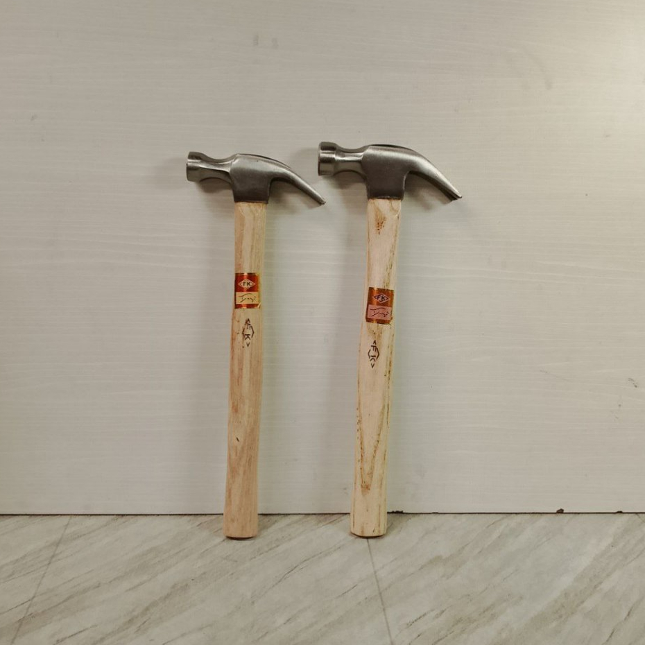 Palu Kambing Claw Hammer Gagang Kayu 8oz 12oz Merk FK