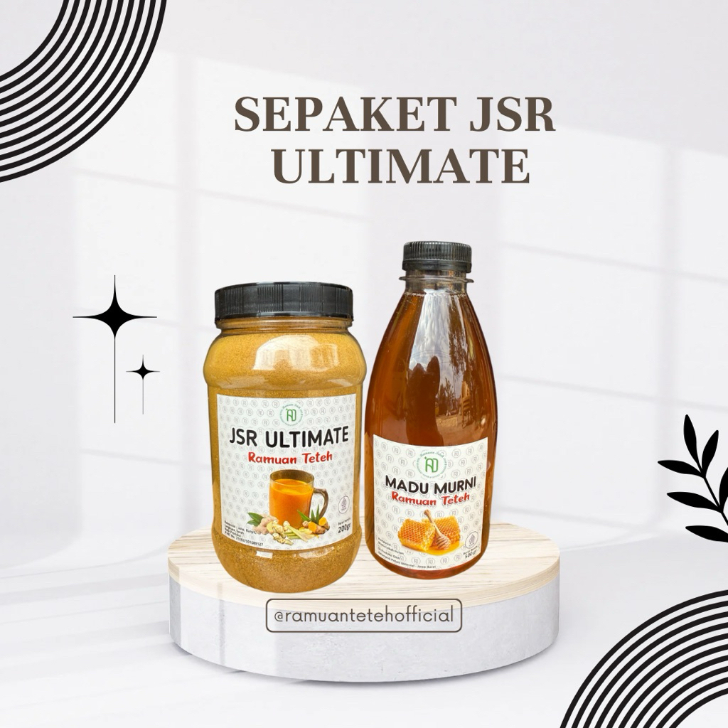 

Sepaket JSR Ultimate 200gr dan Madu Murni 500ml Ramuan Teteh