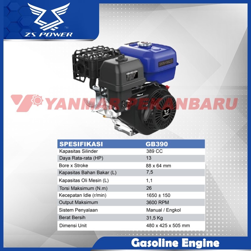 Mesin Pengerak Engine Zs-Power GB-390
