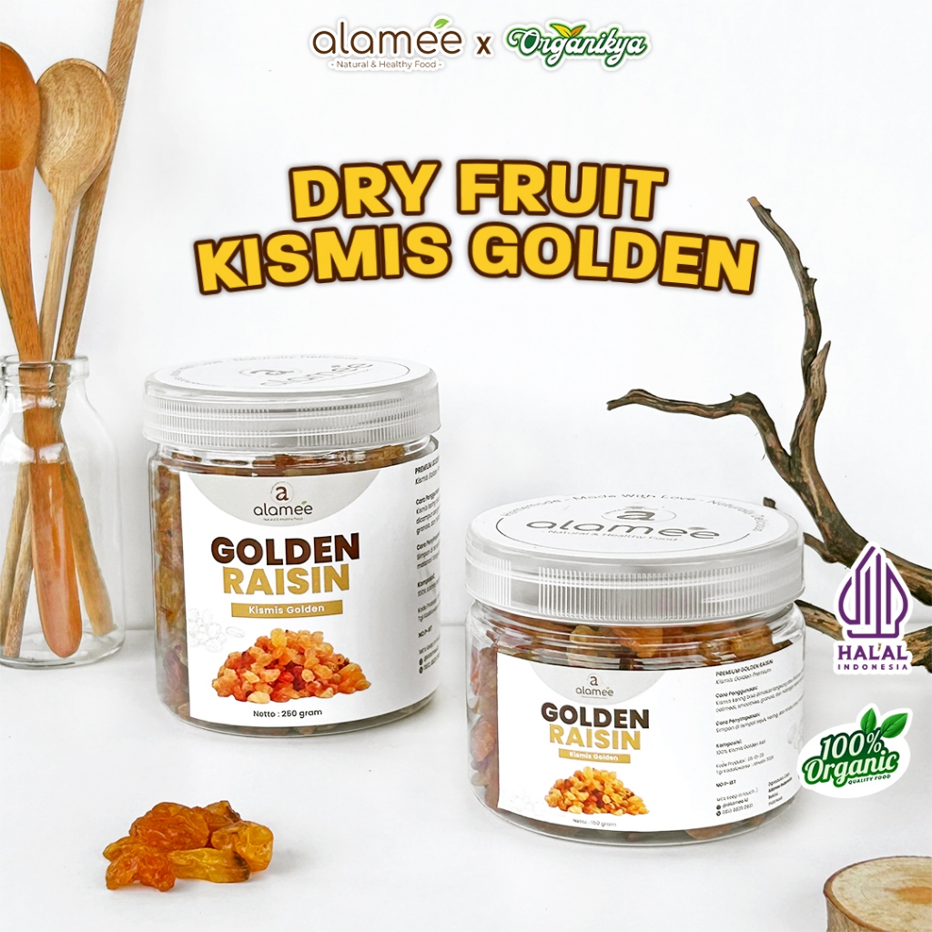 

ALAMEE Kismis Golden Raisin Cemilan Buah Kering Sehat Rendah Kalori Raisin Simin organikya
