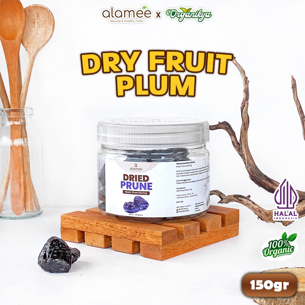 

ALAMEE Dried Prune Cemilan Buah Kering Sehat Plum Kering Rendah Kalori Tanpa Biji 150gr organikya