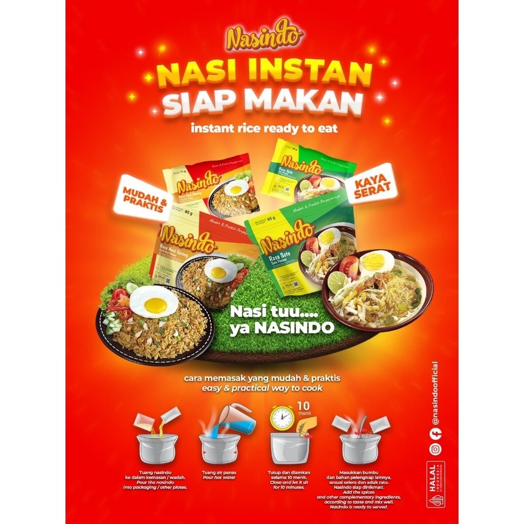 

Nasindo Nasi Instan Rasa Nasi goreng & Soto