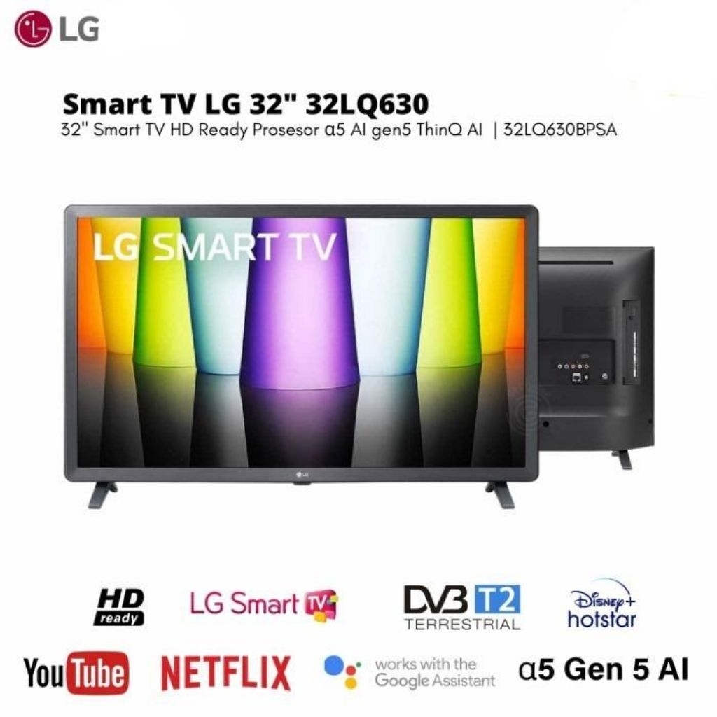LG LED SMART TV 32 Inch TV Smart LED LG 32LQ630 32" Inch HD Gen 5 32LQ630BPSA Garansi Resmi