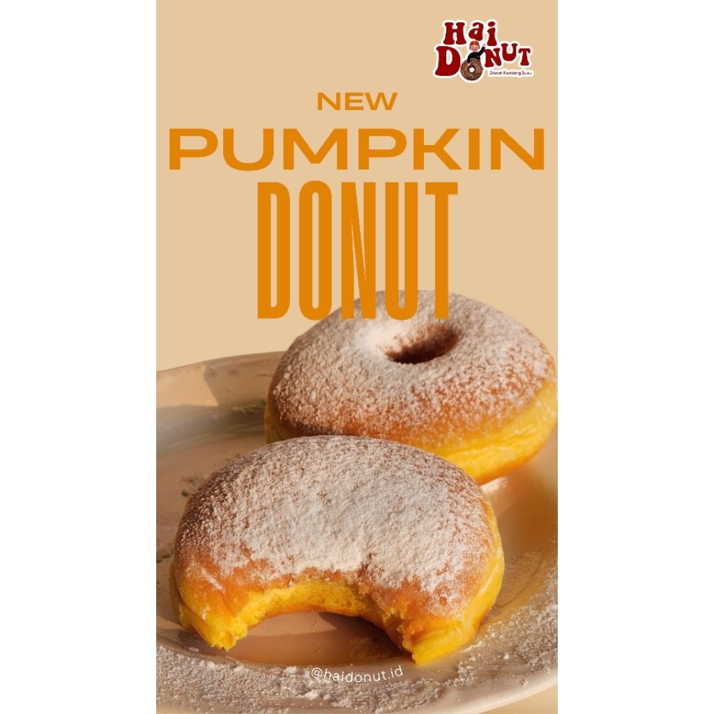

Pumpkin Donut Gula Halus by Hai Donut