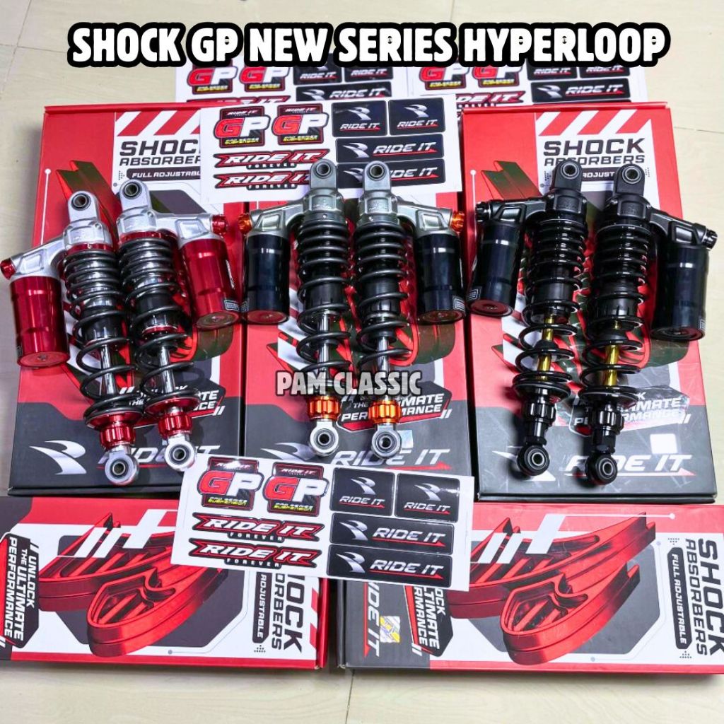 Shock GP Ride IT Ultimate Hyperloop Premium Klik Aktif Shockbreaker Tabung CB GL MP Tiger RX King