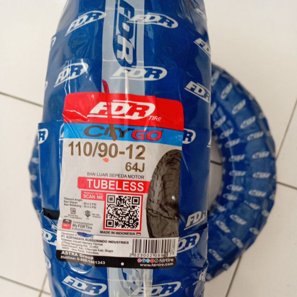 BAN LUAR  BAN DONAT BELAKANG 110/90-12 FDR SCOOPY FI 2017-2025
