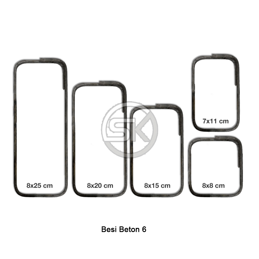 [1020-B6] Ring Cincin Besi / Behel/ Begel 10 x 20 cm Besi Beton 6 HARGA PER PCS