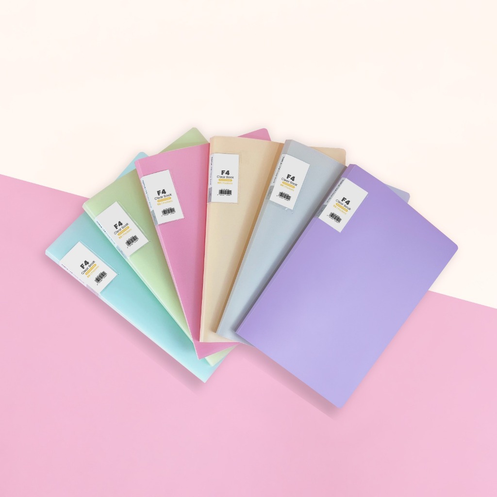 

map dokumen folio warna pastel merek topla ( isi 20 / 40 / 60 lembar) clear holder made in Indonesia