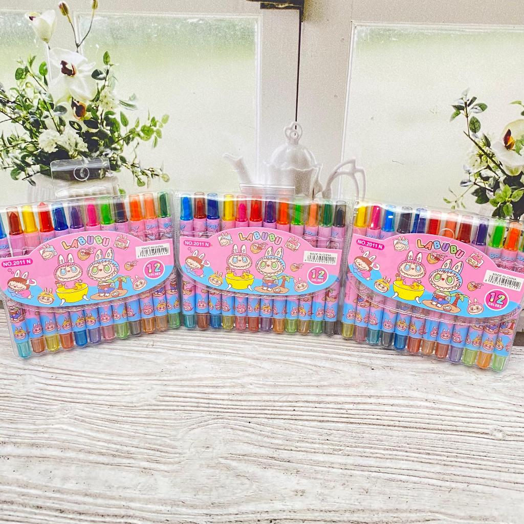 

KRAYON TWIST MINI LABUBU ISI 12 PCS untuk anak mewarnai dan mengambar bisa COD lucu termurah import
