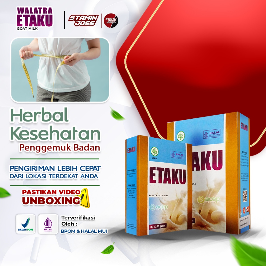 

Penambah Berat Badan Anak dan Dewasa Penggemuk Badan Penambah Berat Badan Nafsu Makan Gemuk Badan Alami Etaku Goat Milk Susu Kambing Etawa Asli original