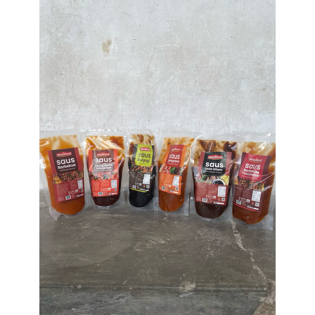 

abadifood saus baerbeque/ black pepper/ bolognese/ bulgogi/ hot spicy wing/ barbeque spicy 250gr
