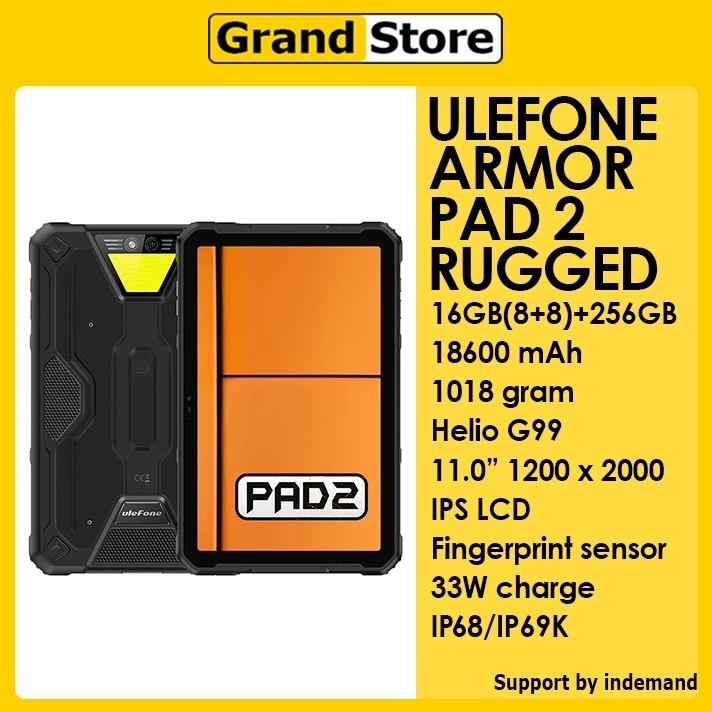 Ulefone Armor Pad 2 Tablet Rugged 4G 11 inch 16GB 256GB IP68/IP169K