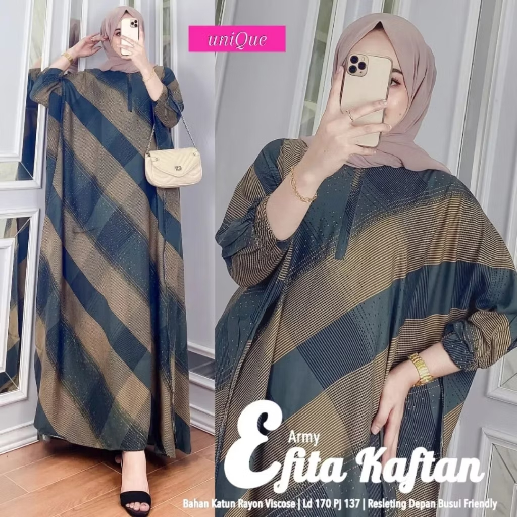 EFITA KAFTAN GAMIS KELELAWAR RAYON PREMIUM