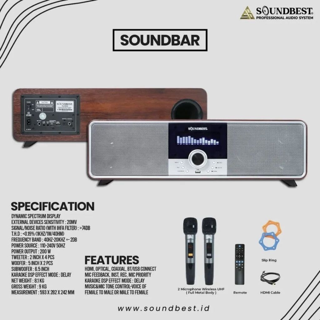 soundbest soundbar original soundbar karaoke high performance