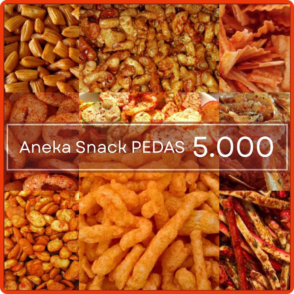

QUINNBE Aneka Snack Pedas Kiloan / Makanan Ringan / Cemilan Murah Serba 5rb Manis Asin Gurih
