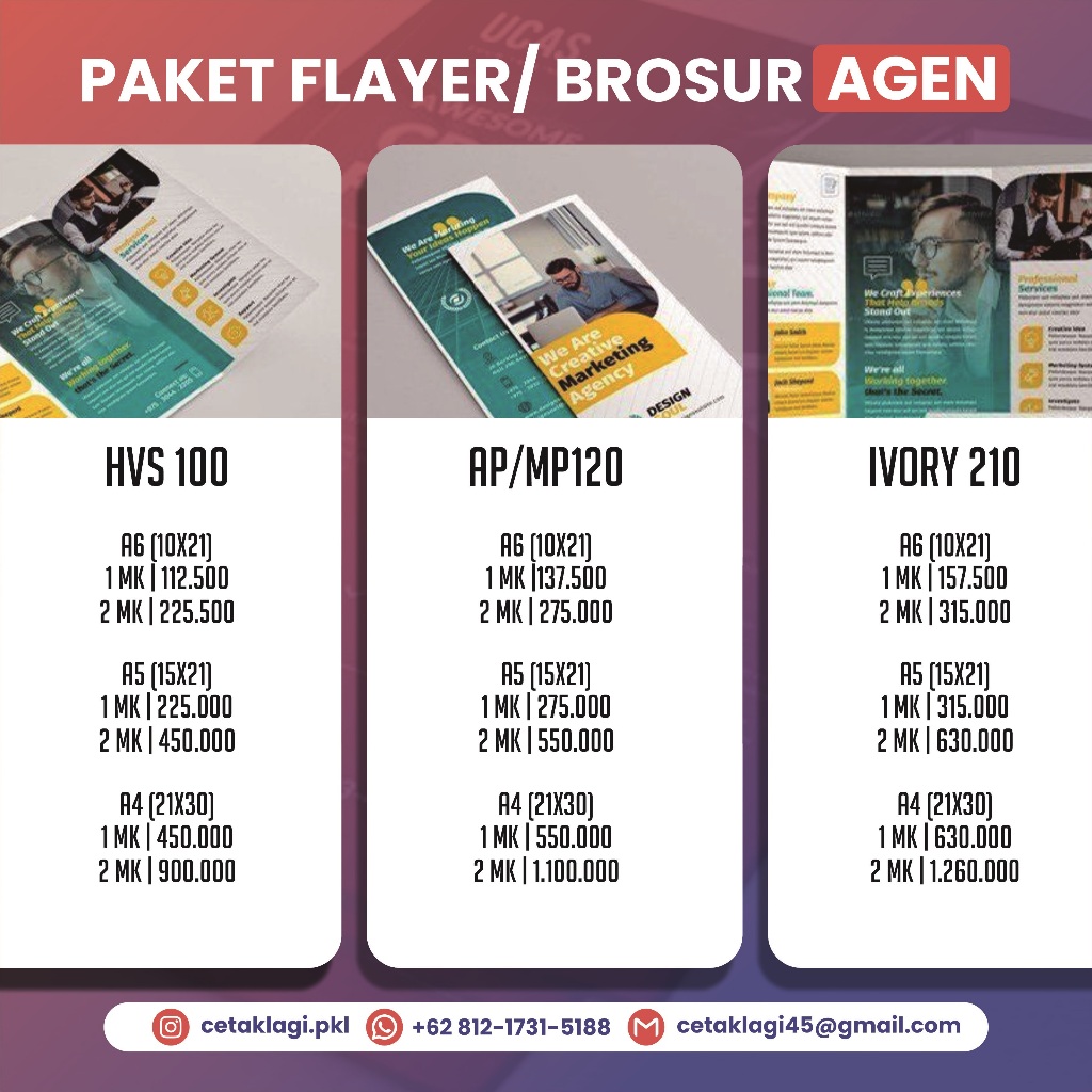

CETAK BROSUR MURAH CEPAT BERKUALITAS (A4)