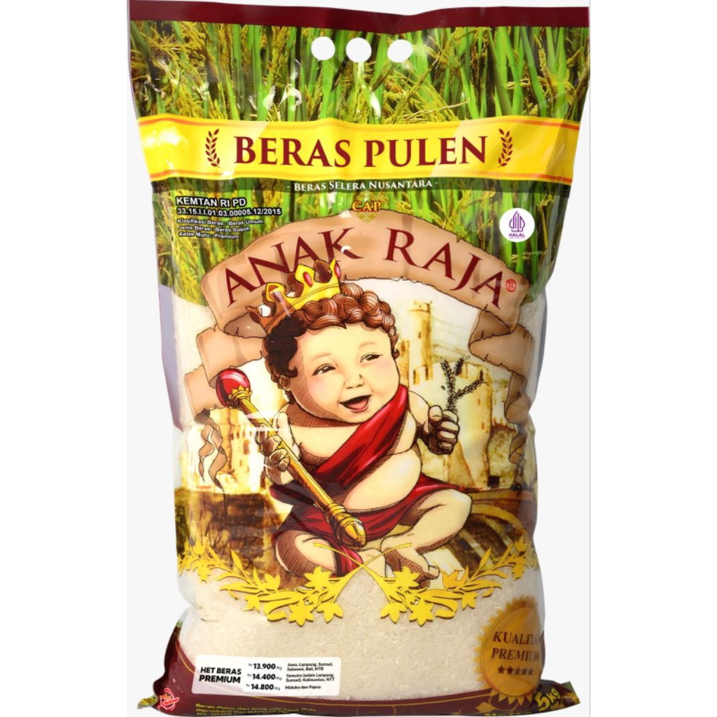 

Cap anak raja beras pulen 5kg