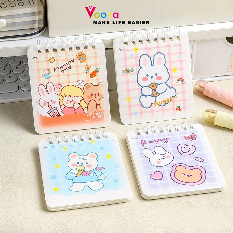 

VOOVA Buku Catatan Saku/ Buku Catatan Mini/ Notebook Mini/ Coil Mini Book/ Pocket Book/ Buku Kecil/ Buku Catatan Kecil/ Buku Mini Coil/ Cute Book Panda