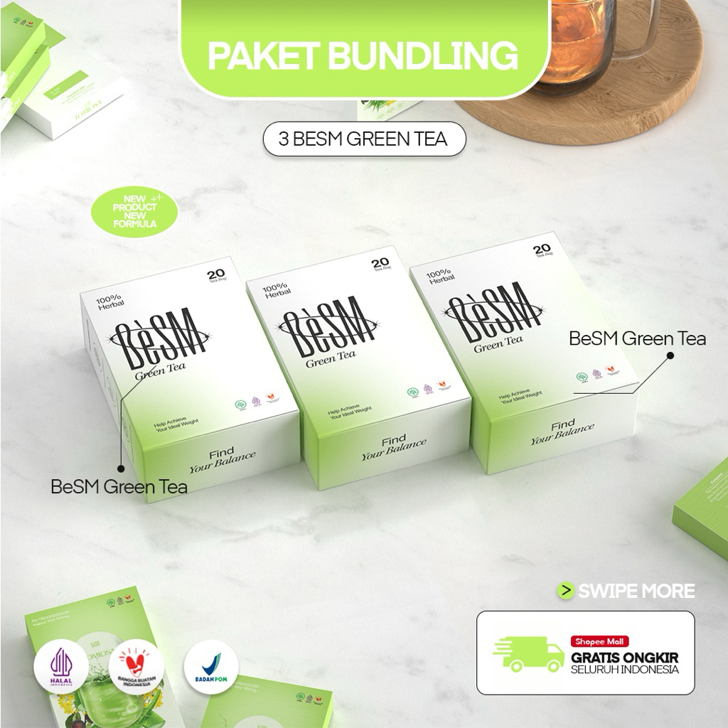 

BESM - BeSM Green tea Isi 3 Pcs