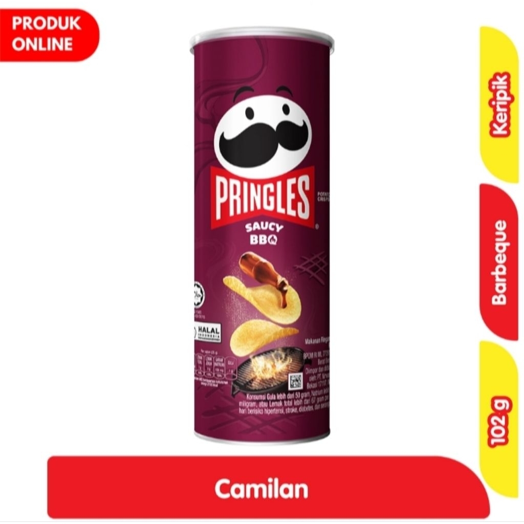 

Pringles Snack Keripik Kentang Crisps Barbeque Kaleng 102 g