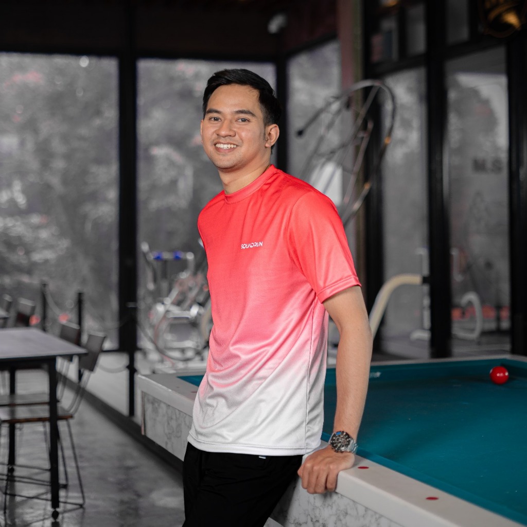 Squadrun - Baju Running Kaos Olahraga Lari Pria Merah Putih Series Kemerdekaan